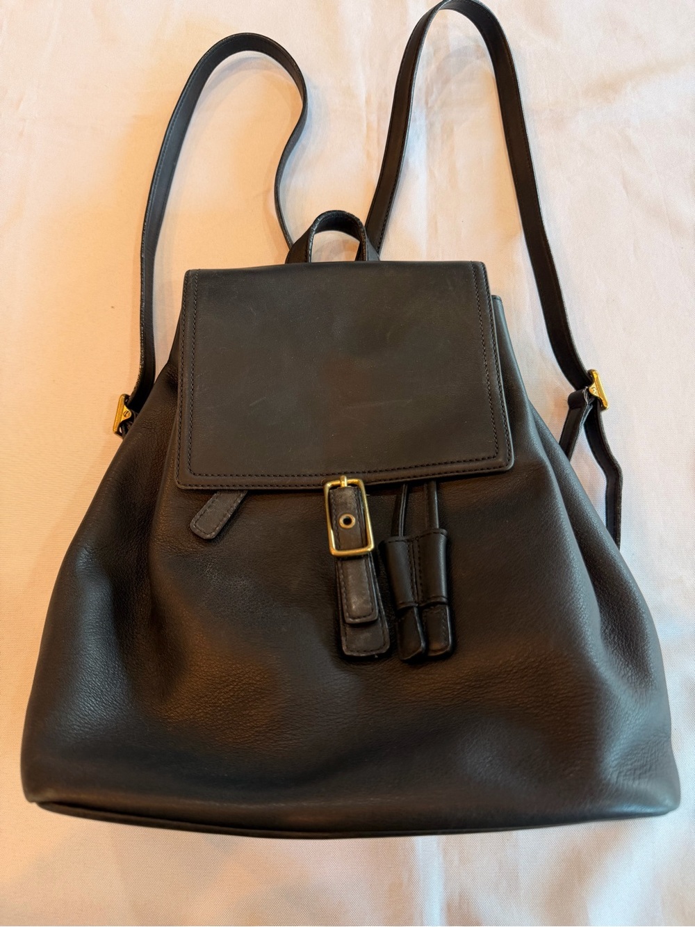 Vintage Coach Legacy West Hampton Black Leather Backpack No 9827